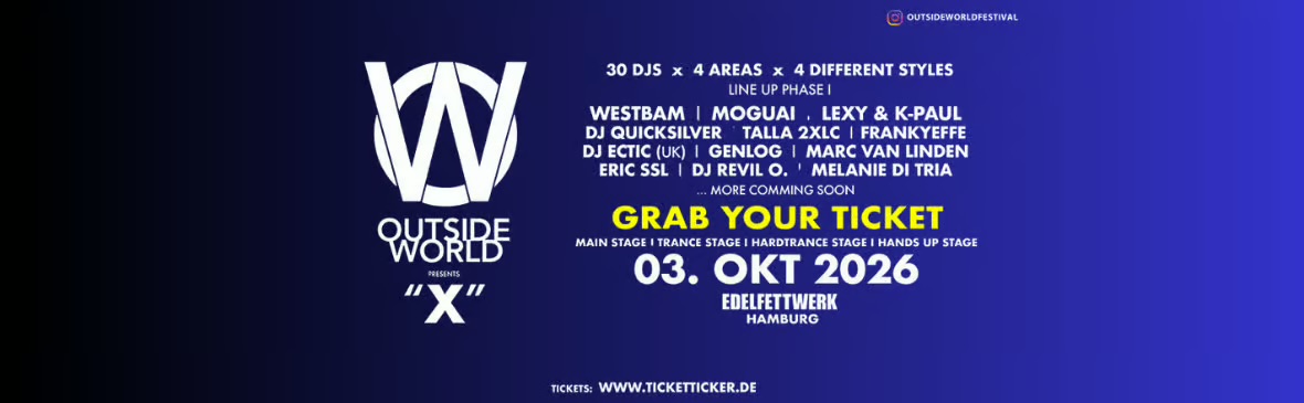 OUTSIDE WORLD FESTIVAL - HAMBURG pres. "X" Flyer