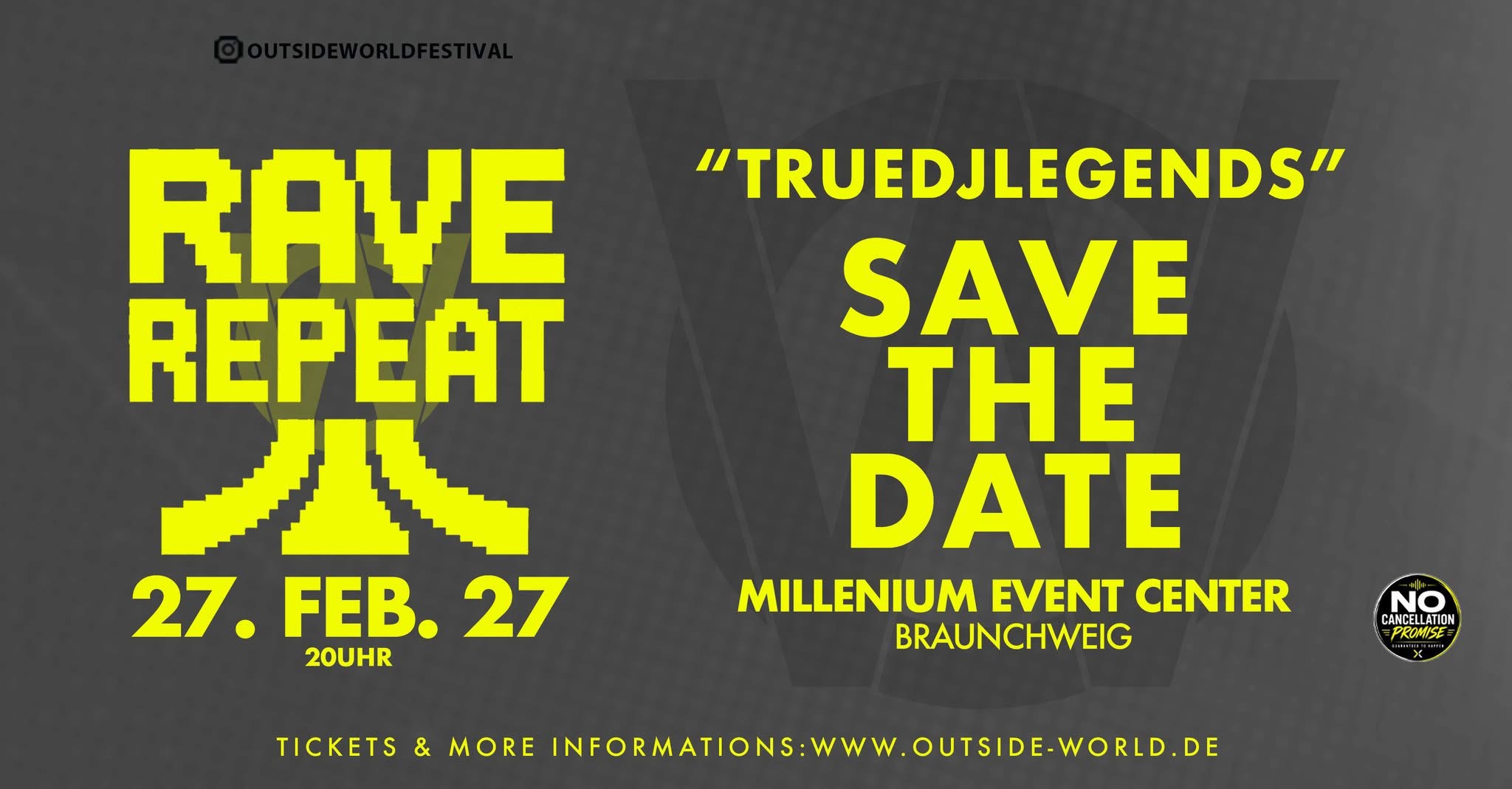 RAVE REPEAT x TRUEDJLEGENDS - BRAUNSCHWEIG Flyer