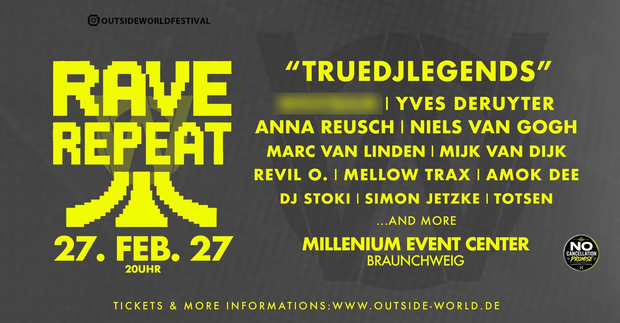 RAVE REPEAT x TRUEDJLEGENDS - BRAUNSCHWEIG Flyer