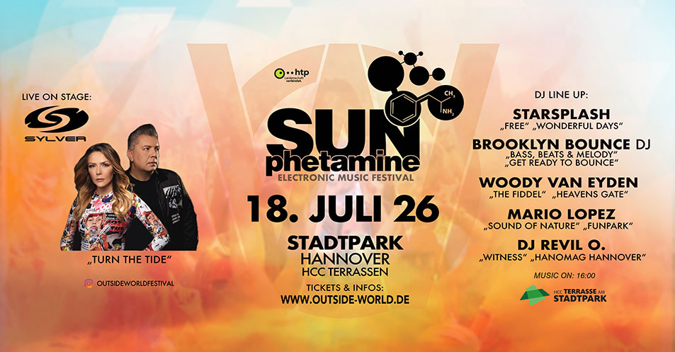 SUNphetamine FESTIVAL im Stadtpark Hannover - HCC Terrasse Flyer