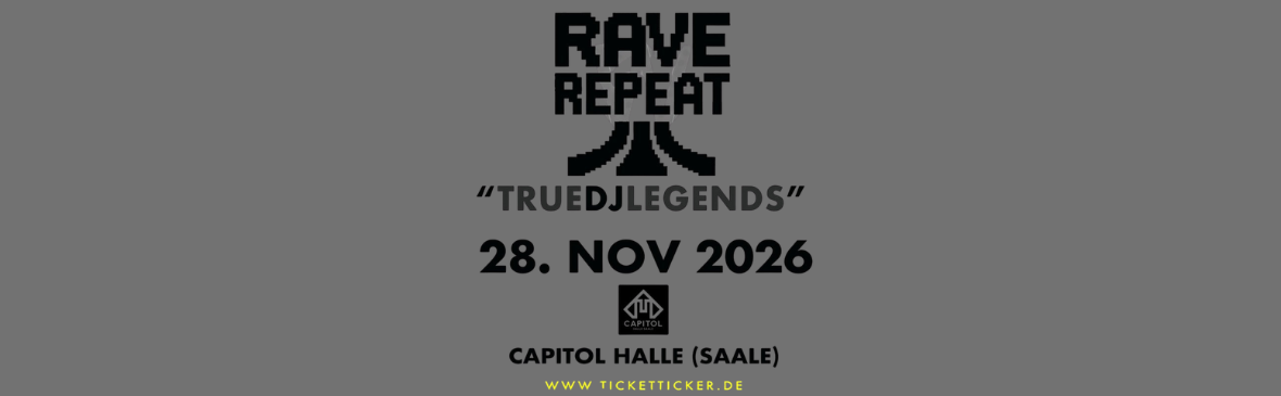 RAVE REPEAT x PUREDJLEGENDS in Halle Flyer